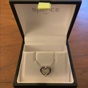 Spence Diamonds White Gold Heart Necklace